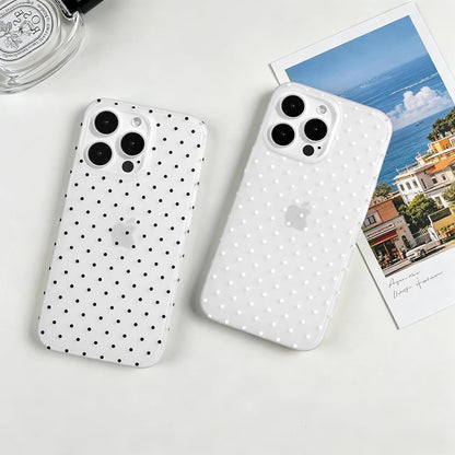 Compatible with iPhone 13/iPhone 14 Case with Cute Fashion Polka Dot Aesthetics Design Simple Cases for Soft TPU Slim Protection Cover-Lemon-Yellow