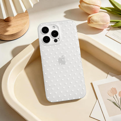 Compatible with iPhone 13/iPhone 14 Case with Cute Fashion Polka Dot Aesthetics Design Simple Cases for Soft TPU Slim Protection Cover-Lemon-Yellow
