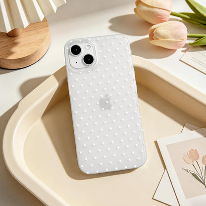 Compatible with iPhone 13/iPhone 14 Case with Cute Fashion Polka Dot Aesthetics Design Simple Cases for Soft TPU Slim Protection Cover-Lemon-Yellow