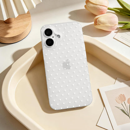 Compatible with iPhone 13/iPhone 14 Case with Cute Fashion Polka Dot Aesthetics Design Simple Cases for Soft TPU Slim Protection Cover-Lemon-Yellow