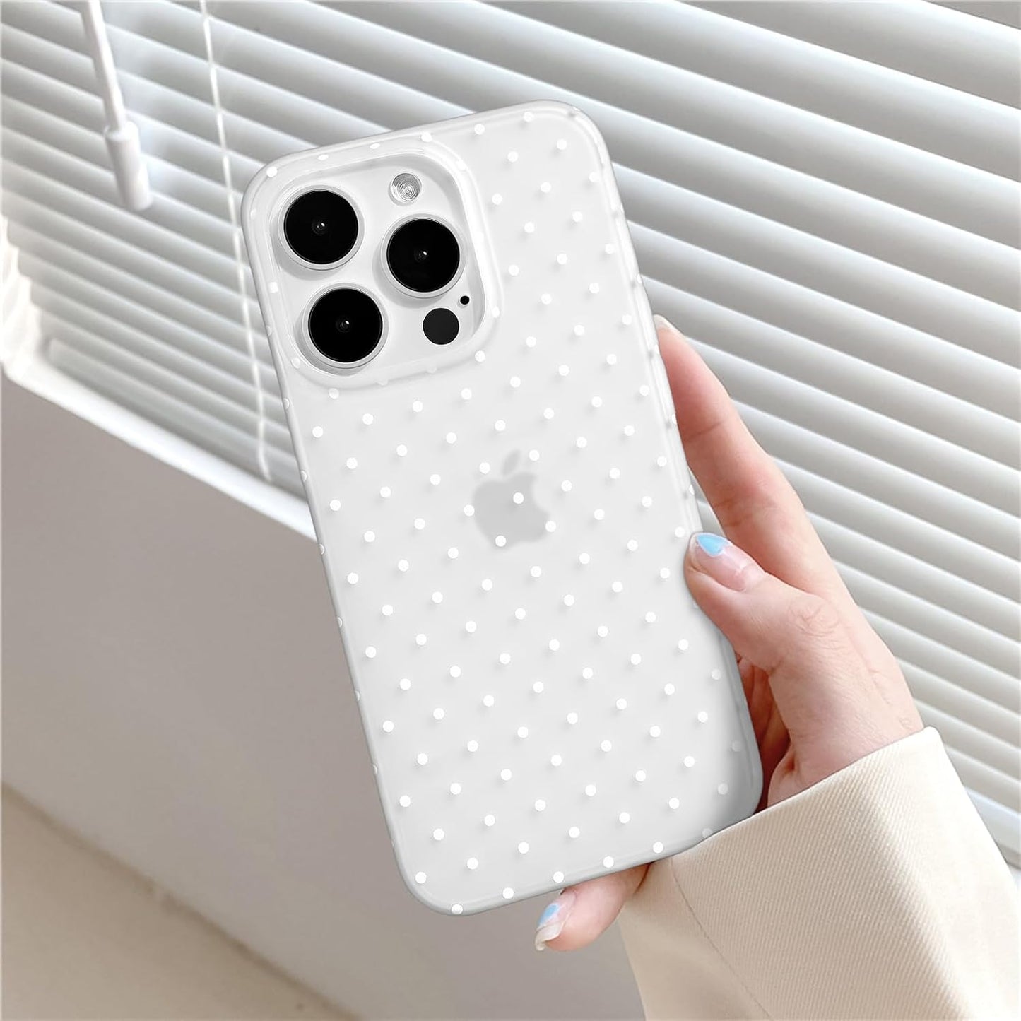 Compatible with iPhone 13/iPhone 14 Case with Cute Fashion Polka Dot Aesthetics Design Simple Cases for Soft TPU Slim Protection Cover-Lemon-Yellow