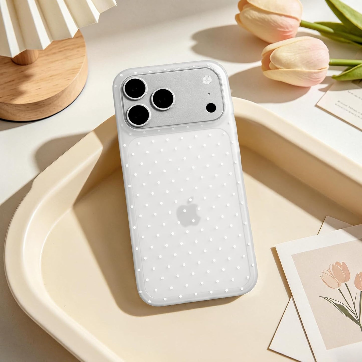 Compatible with iPhone 13/iPhone 14 Case with Cute Fashion Polka Dot Aesthetics Design Simple Cases for Soft TPU Slim Protection Cover-Lemon-Yellow