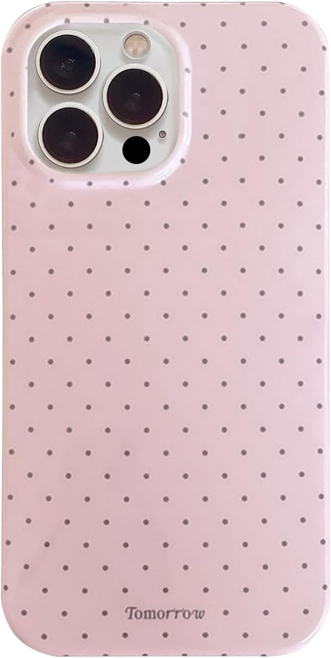 Compatible with iPhone 13/iPhone 14 Case with Cute Fashion Polka Dot Aesthetics Design Simple Cases for Soft TPU Slim Protection Cover-Lemon-Yellow
