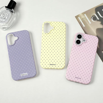Compatible with iPhone 13/iPhone 14 Case with Cute Fashion Polka Dot Aesthetics Design Simple Cases for Soft TPU Slim Protection Cover-Lemon-Yellow