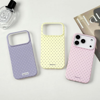 Compatible with iPhone 13/iPhone 14 Case with Cute Fashion Polka Dot Aesthetics Design Simple Cases for Soft TPU Slim Protection Cover-Lemon-Yellow