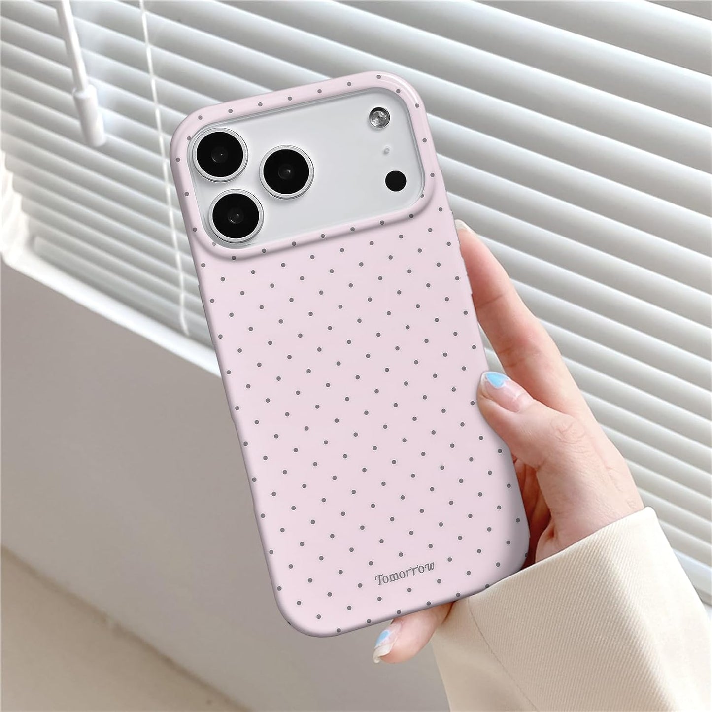 Compatible with iPhone 13/iPhone 14 Case with Cute Fashion Polka Dot Aesthetics Design Simple Cases for Soft TPU Slim Protection Cover-Lemon-Yellow