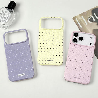 Compatible with iPhone 13/iPhone 14 Case with Cute Fashion Polka Dot Aesthetics Design Simple Cases for Soft TPU Slim Protection Cover-Lemon-Yellow