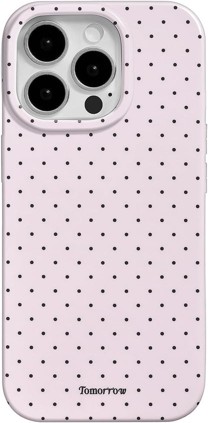 Compatible with iPhone 13/iPhone 14 Case with Cute Fashion Polka Dot Aesthetics Design Simple Cases for Soft TPU Slim Protection Cover-Lemon-Yellow