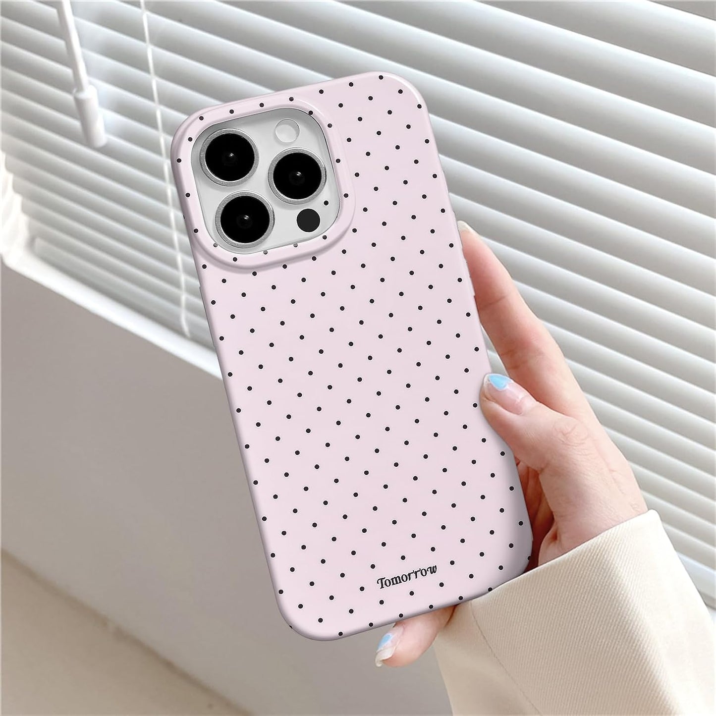 Compatible with iPhone 13/iPhone 14 Case with Cute Fashion Polka Dot Aesthetics Design Simple Cases for Soft TPU Slim Protection Cover-Lemon-Yellow