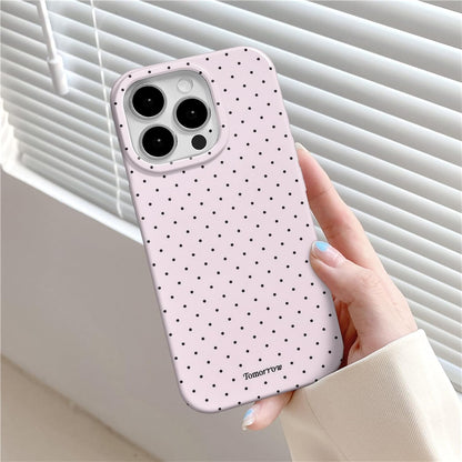 Compatible with iPhone 13/iPhone 14 Case with Cute Fashion Polka Dot Aesthetics Design Simple Cases for Soft TPU Slim Protection Cover-Lemon-Yellow