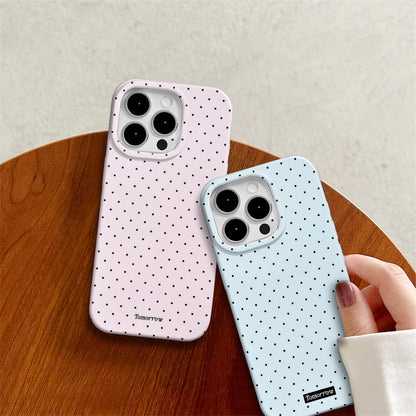 Compatible with iPhone 13/iPhone 14 Case with Cute Fashion Polka Dot Aesthetics Design Simple Cases for Soft TPU Slim Protection Cover-Lemon-Yellow