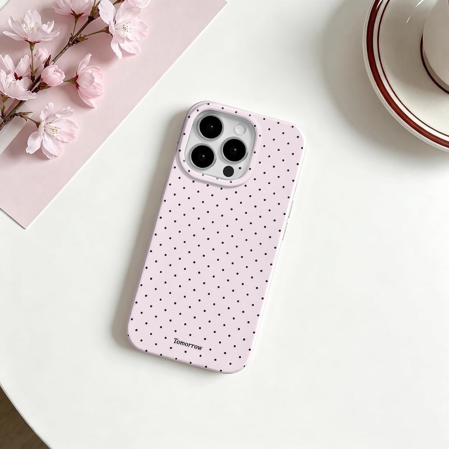 Compatible with iPhone 13/iPhone 14 Case with Cute Fashion Polka Dot Aesthetics Design Simple Cases for Soft TPU Slim Protection Cover-Lemon-Yellow