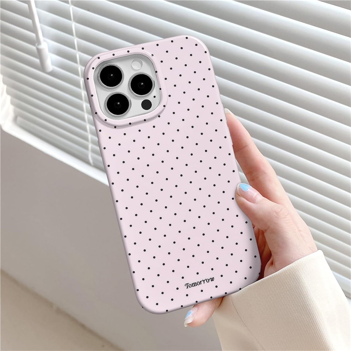 Compatible with iPhone 13/iPhone 14 Case with Cute Fashion Polka Dot Aesthetics Design Simple Cases for Soft TPU Slim Protection Cover-Lemon-Yellow