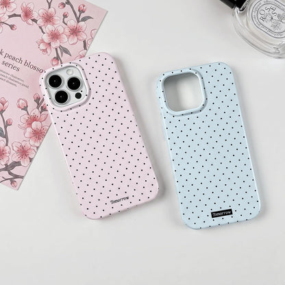 Compatible with iPhone 13/iPhone 14 Case with Cute Fashion Polka Dot Aesthetics Design Simple Cases for Soft TPU Slim Protection Cover-Lemon-Yellow