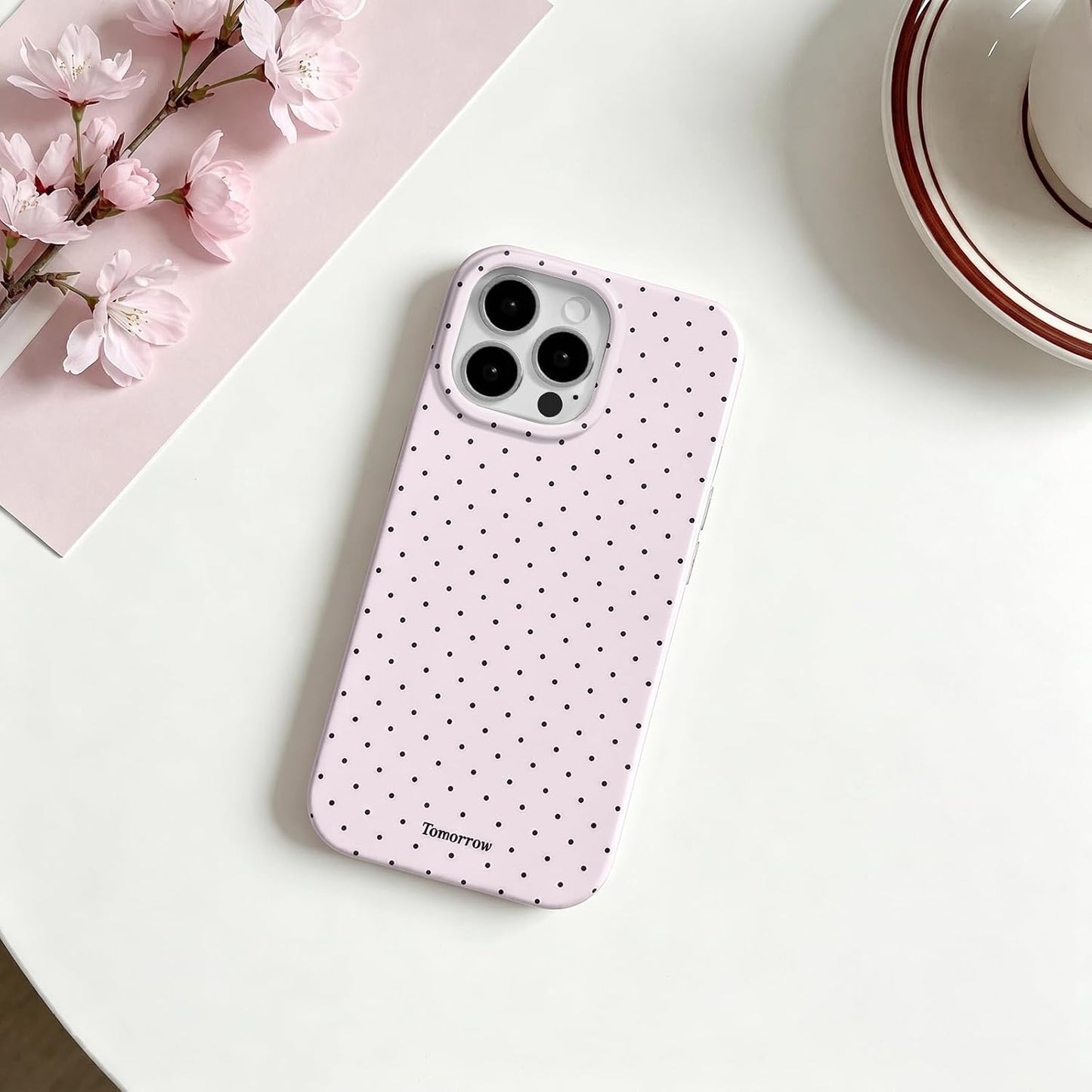 Compatible with iPhone 13/iPhone 14 Case with Cute Fashion Polka Dot Aesthetics Design Simple Cases for Soft TPU Slim Protection Cover-Lemon-Yellow