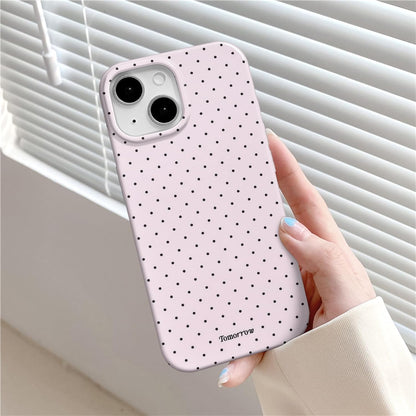 Compatible with iPhone 13/iPhone 14 Case with Cute Fashion Polka Dot Aesthetics Design Simple Cases for Soft TPU Slim Protection Cover-Lemon-Yellow