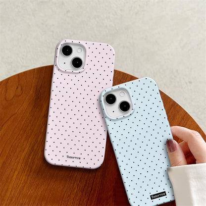 Compatible with iPhone 13/iPhone 14 Case with Cute Fashion Polka Dot Aesthetics Design Simple Cases for Soft TPU Slim Protection Cover-Lemon-Yellow