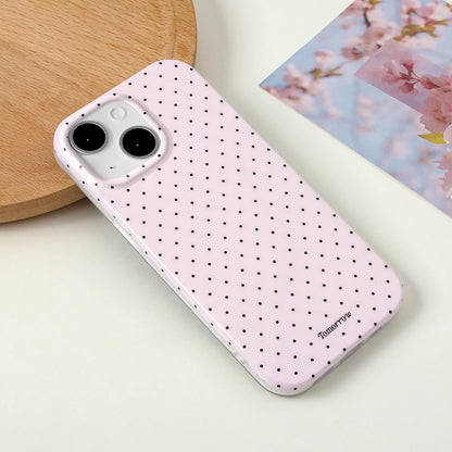 Compatible with iPhone 13/iPhone 14 Case with Cute Fashion Polka Dot Aesthetics Design Simple Cases for Soft TPU Slim Protection Cover-Lemon-Yellow