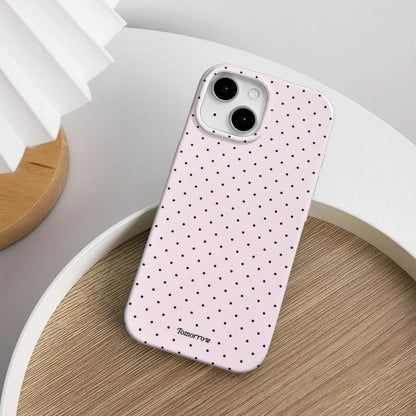 Compatible with iPhone 13/iPhone 14 Case with Cute Fashion Polka Dot Aesthetics Design Simple Cases for Soft TPU Slim Protection Cover-Lemon-Yellow