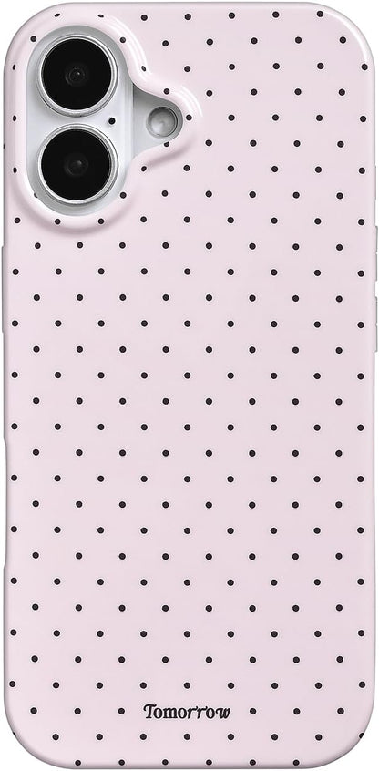 Compatible with iPhone 13/iPhone 14 Case with Cute Fashion Polka Dot Aesthetics Design Simple Cases for Soft TPU Slim Protection Cover-Lemon-Yellow