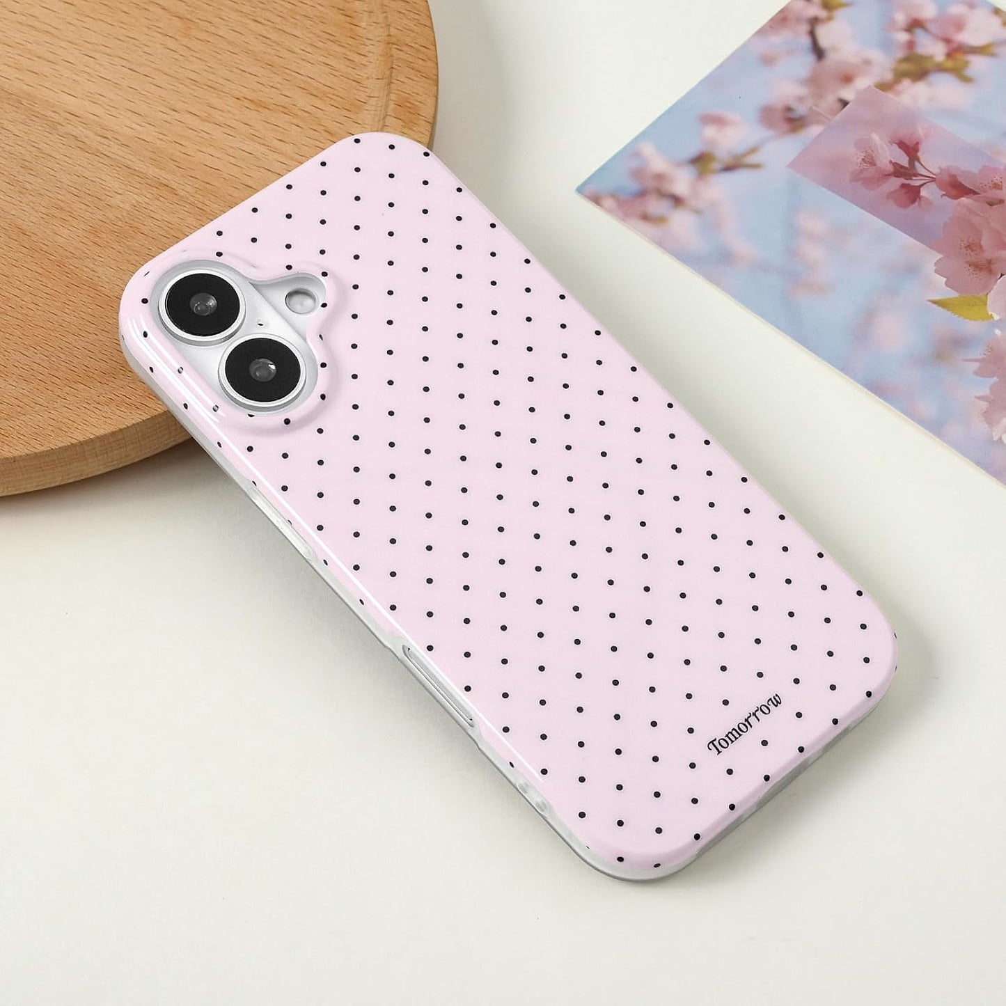 Compatible with iPhone 13/iPhone 14 Case with Cute Fashion Polka Dot Aesthetics Design Simple Cases for Soft TPU Slim Protection Cover-Lemon-Yellow