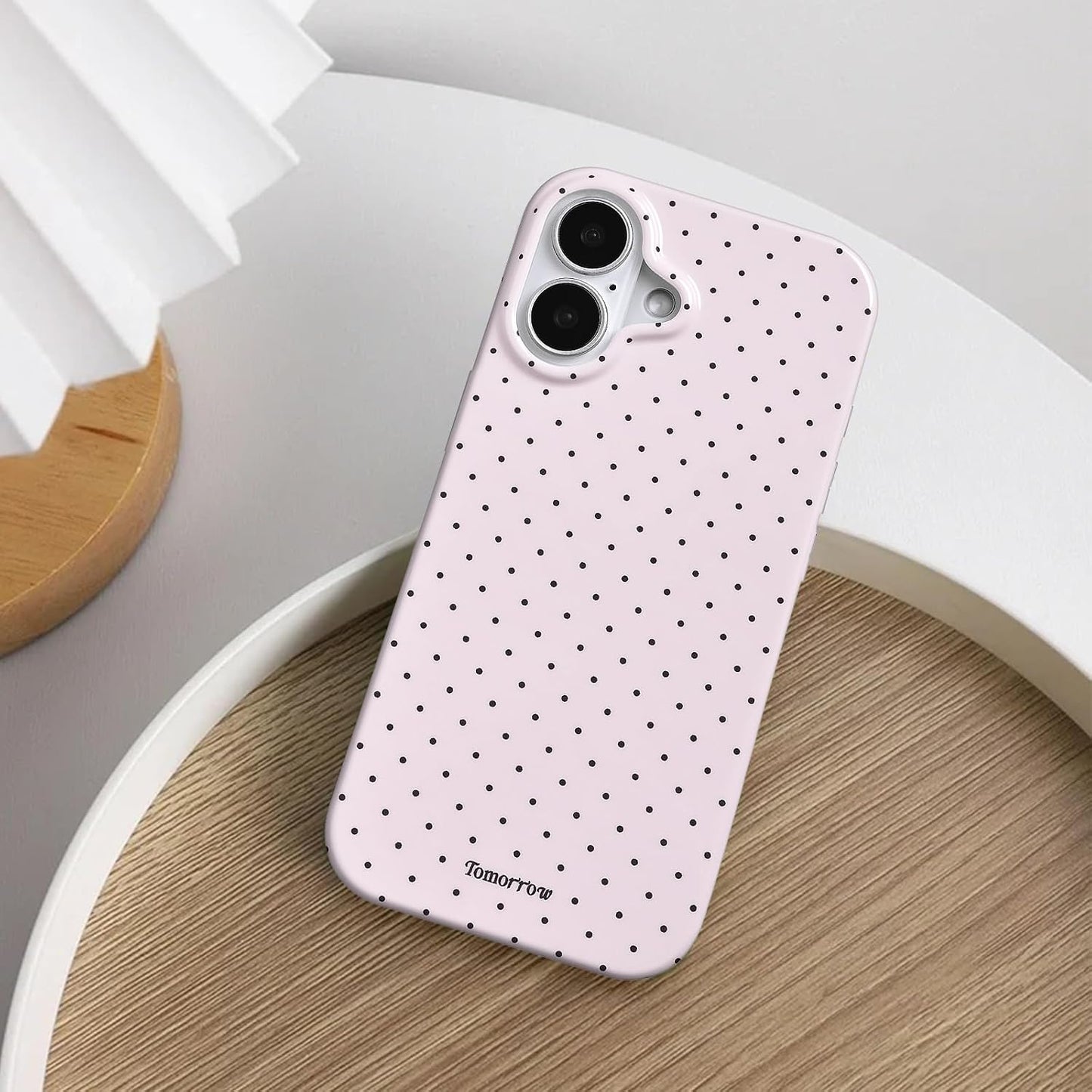 Compatible with iPhone 13/iPhone 14 Case with Cute Fashion Polka Dot Aesthetics Design Simple Cases for Soft TPU Slim Protection Cover-Lemon-Yellow