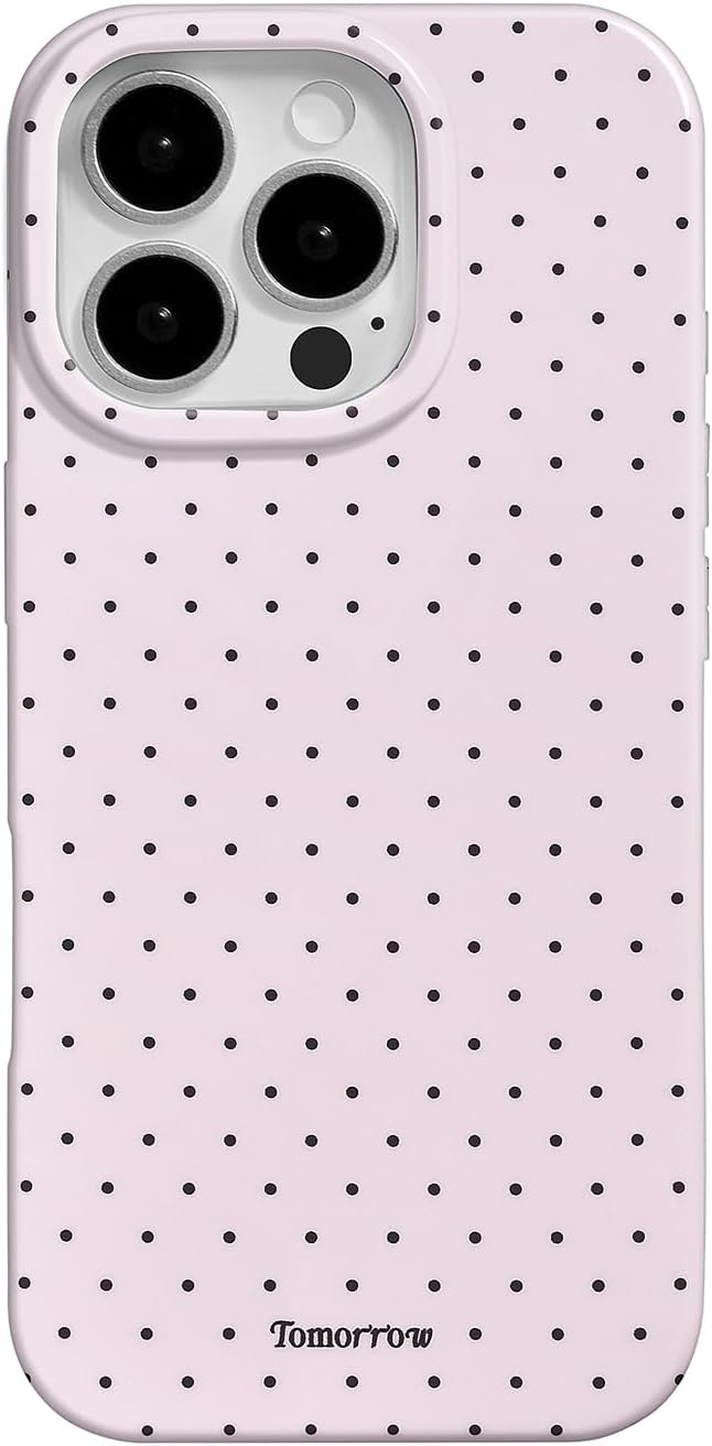 Compatible with iPhone 13/iPhone 14 Case with Cute Fashion Polka Dot Aesthetics Design Simple Cases for Soft TPU Slim Protection Cover-Lemon-Yellow