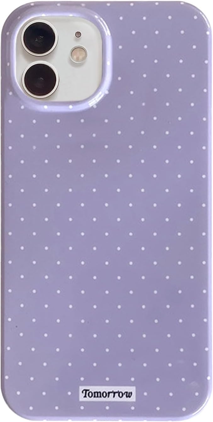 Compatible with iPhone 13/iPhone 14 Case with Cute Fashion Polka Dot Aesthetics Design Simple Cases for Soft TPU Slim Protection Cover-Lemon-Yellow