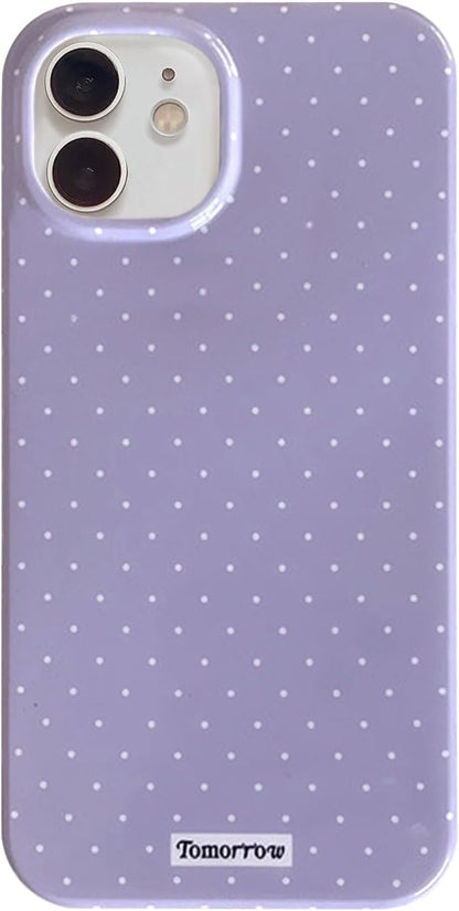 Compatible with iPhone 13/iPhone 14 Case with Cute Fashion Polka Dot Aesthetics Design Simple Cases for Soft TPU Slim Protection Cover-Lemon-Yellow