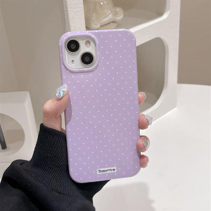 Compatible with iPhone 13/iPhone 14 Case with Cute Fashion Polka Dot Aesthetics Design Simple Cases for Soft TPU Slim Protection Cover-Lemon-Yellow