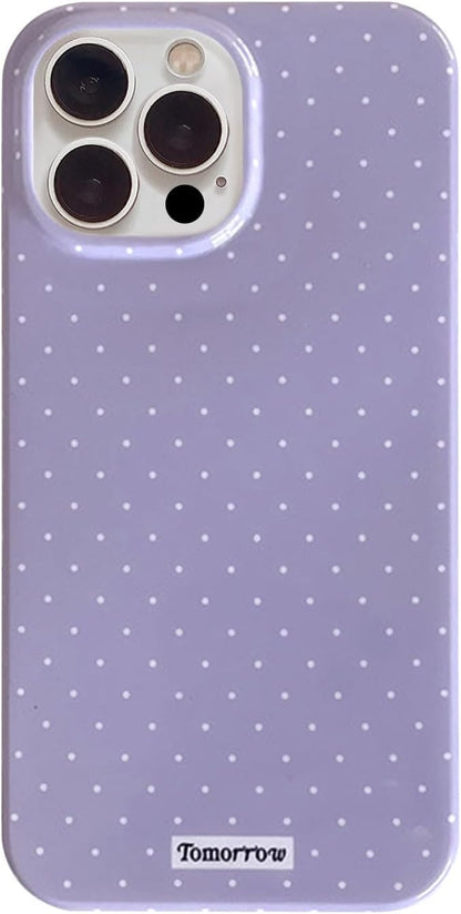 Compatible with iPhone 13/iPhone 14 Case with Cute Fashion Polka Dot Aesthetics Design Simple Cases for Soft TPU Slim Protection Cover-Lemon-Yellow