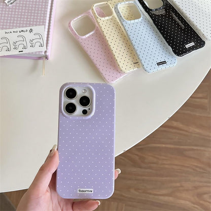 Compatible with iPhone 13/iPhone 14 Case with Cute Fashion Polka Dot Aesthetics Design Simple Cases for Soft TPU Slim Protection Cover-Lemon-Yellow
