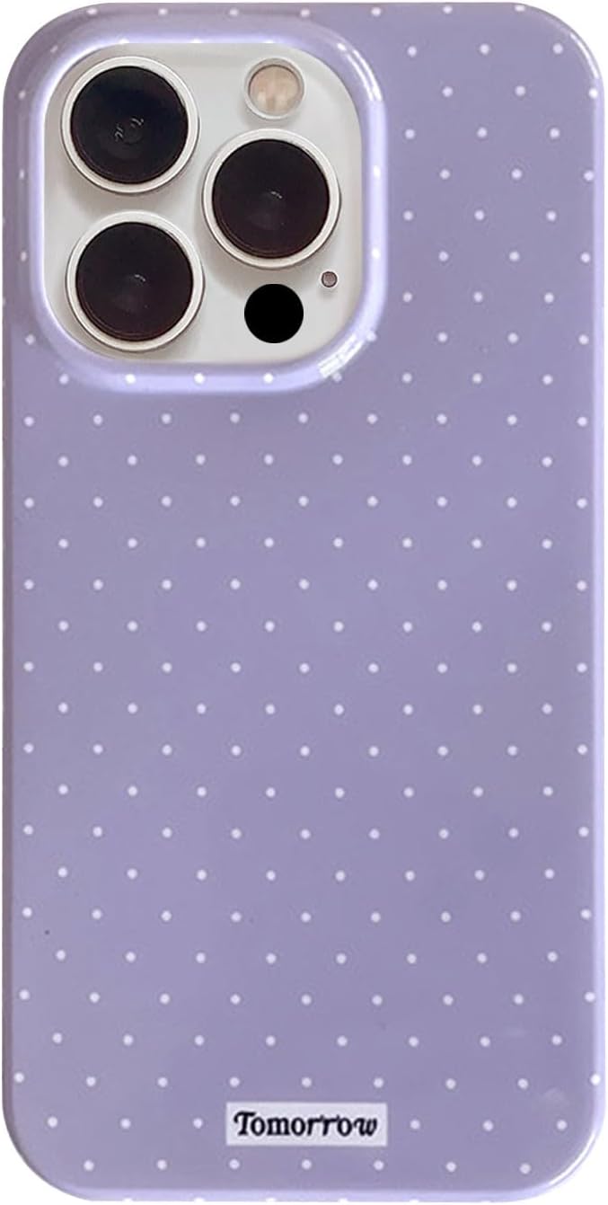 Compatible with iPhone 13/iPhone 14 Case with Cute Fashion Polka Dot Aesthetics Design Simple Cases for Soft TPU Slim Protection Cover-Lemon-Yellow