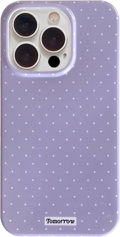 Compatible with iPhone 13/iPhone 14 Case with Cute Fashion Polka Dot Aesthetics Design Simple Cases for Soft TPU Slim Protection Cover-Lemon-Yellow