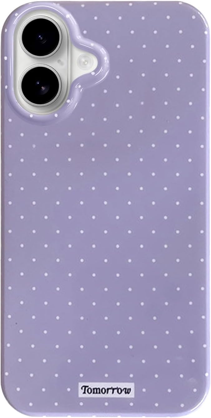 Compatible with iPhone 13/iPhone 14 Case with Cute Fashion Polka Dot Aesthetics Design Simple Cases for Soft TPU Slim Protection Cover-Lemon-Yellow