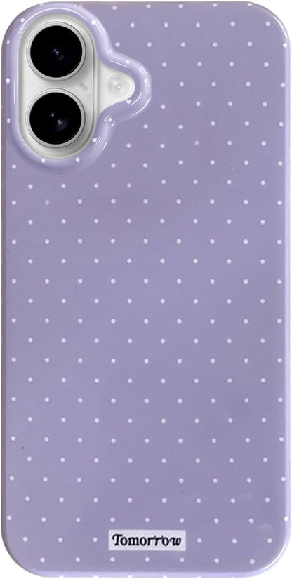 Compatible with iPhone 13/iPhone 14 Case with Cute Fashion Polka Dot Aesthetics Design Simple Cases for Soft TPU Slim Protection Cover-Lemon-Yellow