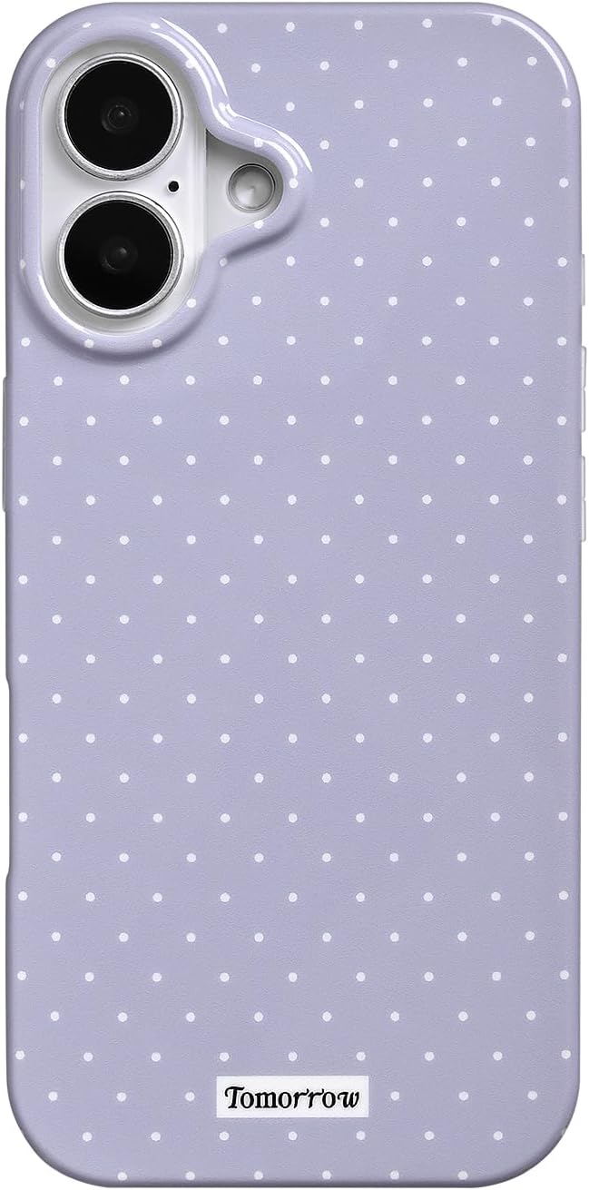 Compatible with iPhone 13/iPhone 14 Case with Cute Fashion Polka Dot Aesthetics Design Simple Cases for Soft TPU Slim Protection Cover-Lemon-Yellow