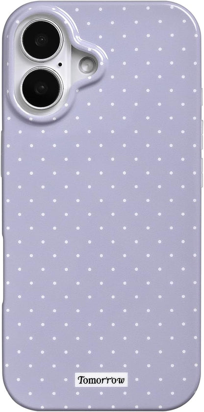 Compatible with iPhone 13/iPhone 14 Case with Cute Fashion Polka Dot Aesthetics Design Simple Cases for Soft TPU Slim Protection Cover-Lemon-Yellow