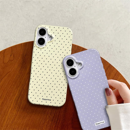 Compatible with iPhone 13/iPhone 14 Case with Cute Fashion Polka Dot Aesthetics Design Simple Cases for Soft TPU Slim Protection Cover-Lemon-Yellow