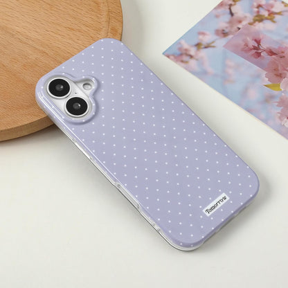 Compatible with iPhone 13/iPhone 14 Case with Cute Fashion Polka Dot Aesthetics Design Simple Cases for Soft TPU Slim Protection Cover-Lemon-Yellow