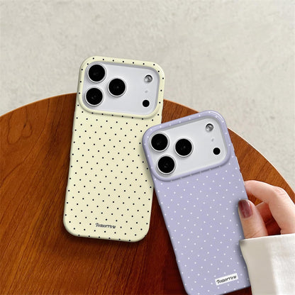 Compatible with iPhone 13/iPhone 14 Case with Cute Fashion Polka Dot Aesthetics Design Simple Cases for Soft TPU Slim Protection Cover-Lemon-Yellow
