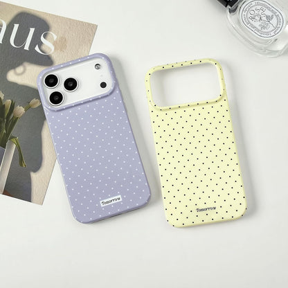 Compatible with iPhone 13/iPhone 14 Case with Cute Fashion Polka Dot Aesthetics Design Simple Cases for Soft TPU Slim Protection Cover-Lemon-Yellow