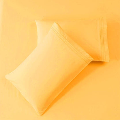 Bed Sheet Set Super Soft Microfiber 1800 Series Luxury Egyptian Sheets 16-Inch Deep Pocket，Wrinkle and Hypoallergenic-4 Piece (Yellow, Queen)