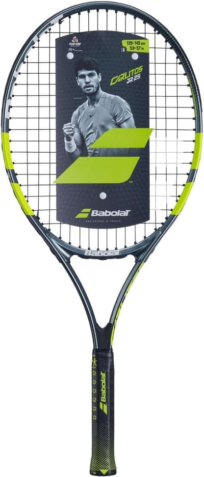 Carlitos Junior 25 Inch Tennis Racquet, Grey/Yellow