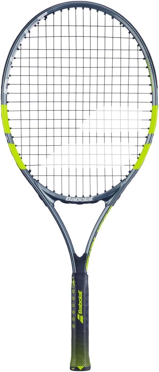 Carlitos Junior 25 Inch Tennis Racquet, Grey/Yellow