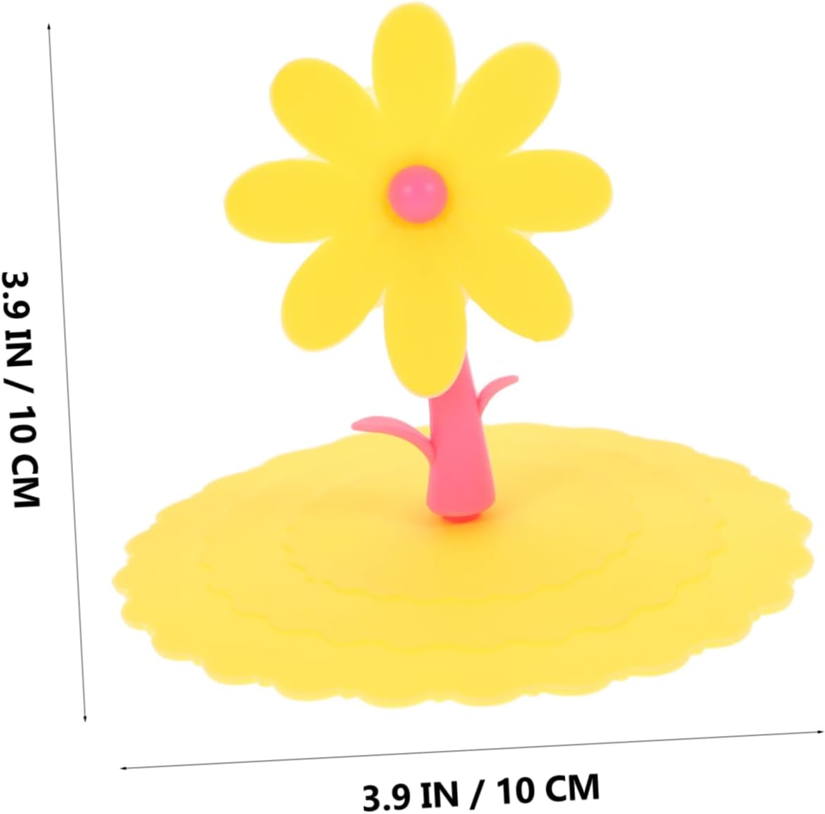 1pc Silicone Flower Shape Cup Lid Cover Leakage Light Yellow Chrysanthemum Design for Freshness and Cleanliness for Drinks Mugs and Cups