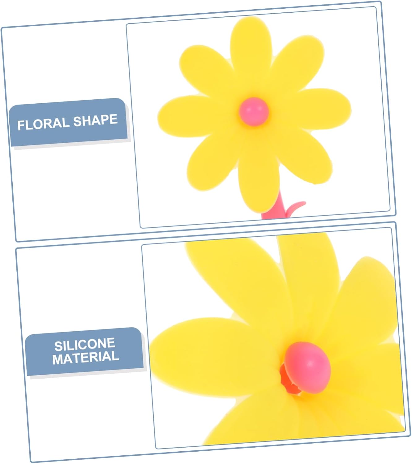 1pc Silicone Flower Shape Cup Lid Cover Leakage Light Yellow Chrysanthemum Design for Freshness and Cleanliness for Drinks Mugs and Cups