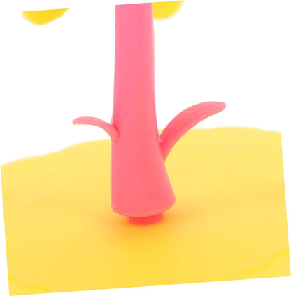 1pc Silicone Flower Shape Cup Lid Cover Leakage Light Yellow Chrysanthemum Design for Freshness and Cleanliness for Drinks Mugs and Cups