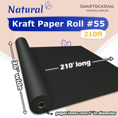 36" x 2,520" (210') Lemon Yellow Kraft Craft Paper Roll for Gift Wrapping Bulletin Board Bouquet Flower Art Packing Parcel Table Covering 80GSM 55LB (Lemon Yellow, 36" x 210')