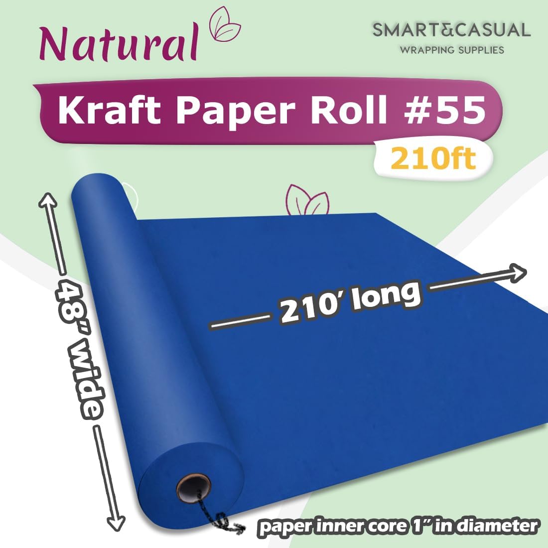 36" x 2,520" (210') Lemon Yellow Kraft Craft Paper Roll for Gift Wrapping Bulletin Board Bouquet Flower Art Packing Parcel Table Covering 80GSM 55LB (Lemon Yellow, 36" x 210')